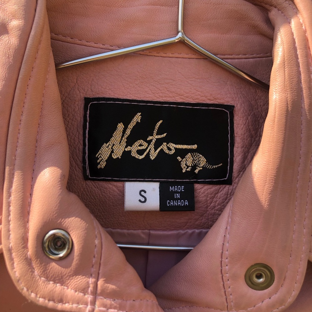 Baby pink leather jacket - Picture 2 of 13
